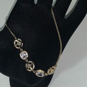 18k Gold Plated Lariat Bracelet NWOT